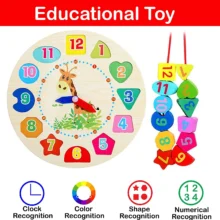 Puzzle clock lacing - kottanas toy store